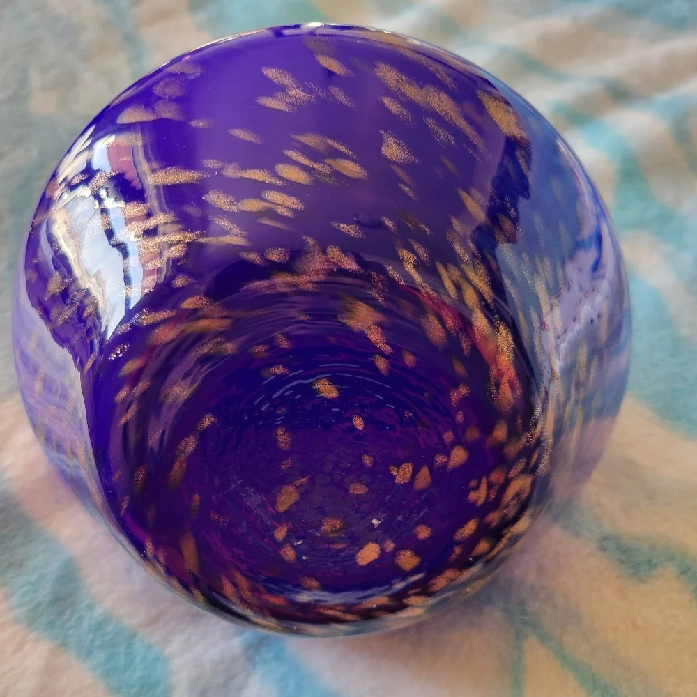 Vase Cobalt Blue and Gold